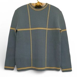 Lido of California Ski Sweater Women Sz L Pure Virgin Wool Outdoor 60s Retro Vtg